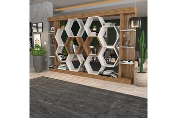 Desgrar Bogreol 140x177,4 cm - Hvid - Opbevaring - Hylder & Reoler - Bogreol