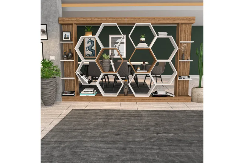 Desgrar Bogreol 140x177,4 cm - Hvid - Opbevaring - Hylder & Reoler - Bogreol