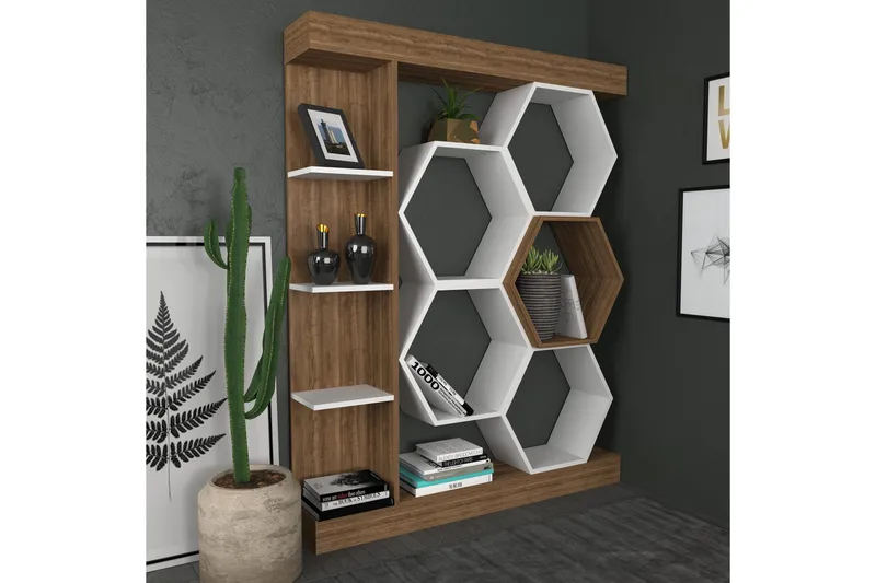 Desgrar Bogreol 140x177,4 cm - Hvid - Opbevaring - Hylder & Reoler - Bogreol