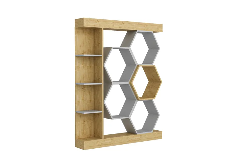 Desgrar Bogreol 140x177,4 cm, Hvid