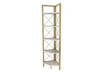 Desgrar Bogreol 30,5x160 cm - Guld - Opbevaring - Hylder & Reoler - Hjørnehylde og hjørnereol