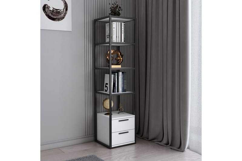 Desgrar Bogreol 39x160 cm - Sort - Opbevaring - Hylder & Reoler - Bogreol