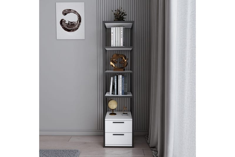 Desgrar Bogreol 39x160 cm - Sort - Opbevaring - Hylder & Reoler - Bogreol