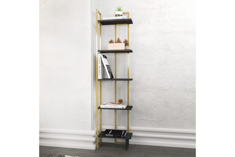 Desgrar Bogreol 45,2x180 cm - Sort - Opbevaring - Hylder & Reoler - Bogreol