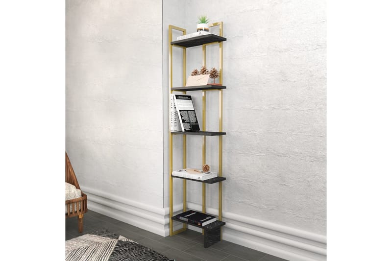 Desgrar Bogreol 45,2x180 cm - Sort - Opbevaring - Hylder & Reoler - Bogreol