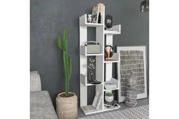 Desgrar Bogreol 50x173 cm i Malet Træ - Hvid - Opbevaring - Hylder & Reoler - Bogreol