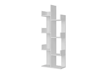 Desgrar Bogreol 50x173 cm i Malet Træ - Hvid - Opbevaring - Hylder & Reoler - Bogreol