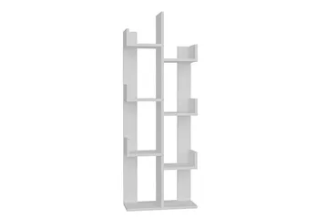 Desgrar Bogreol 50x173 cm i Malet Træ - Hvid - Opbevaring - Hylder & Reoler - Bogreol
