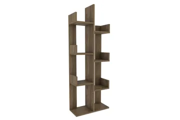 Desgrar Bogreol 50x173 cm i Valnød - Brun - Opbevaring - Hylder & Reoler - Bogreol