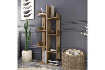 Desgrar Bogreol 50x173 cm i Valnød - Brun - Opbevaring - Hylder & Reoler - Bogreol