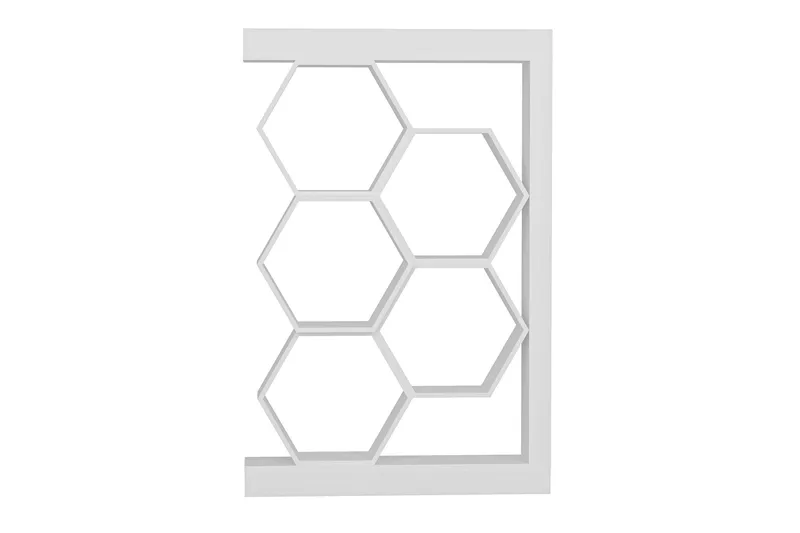 Desgrar Bogreol 90 cm i Malet Træ, Hvid