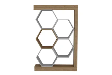 Desgrar Bogreol 90x140 cm i Eg - Hvid - Opbevaring - Hylder & Reoler - Bogreol