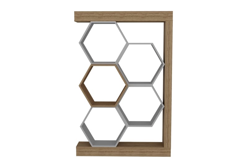 Desgrar Bogreol 90x140 cm i Eg - Hvid - Opbevaring - Hylder & Reoler - Bogreol