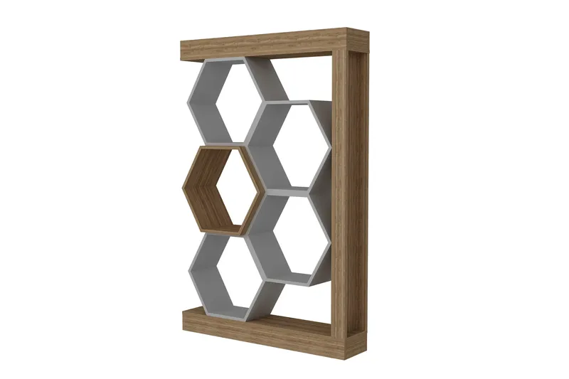 Desgrar Bogreol 90x140 cm i Eg, Hvid