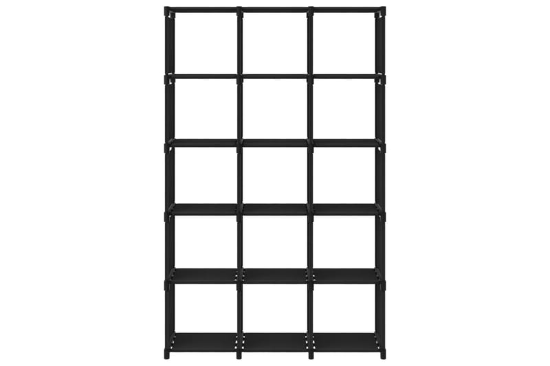 Displayreol Med 15 Kubeformede Rum 103x30x175,5 cm Stof Sort - Opbevaring - Hylder & Reoler - Bogreol