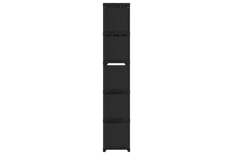 Displayreol Med 15 Kubeformede Rum 103x30x175,5 cm Stof Sort - Opbevaring - Hylder & Reoler - Bogreol