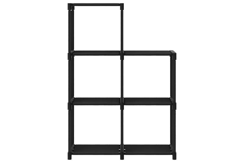 Displayreol Med 5 Kubeformede Rum 103x30x72,5 cm Stof Sort - Opbevaring - Hylder & Reoler - Bogreol
