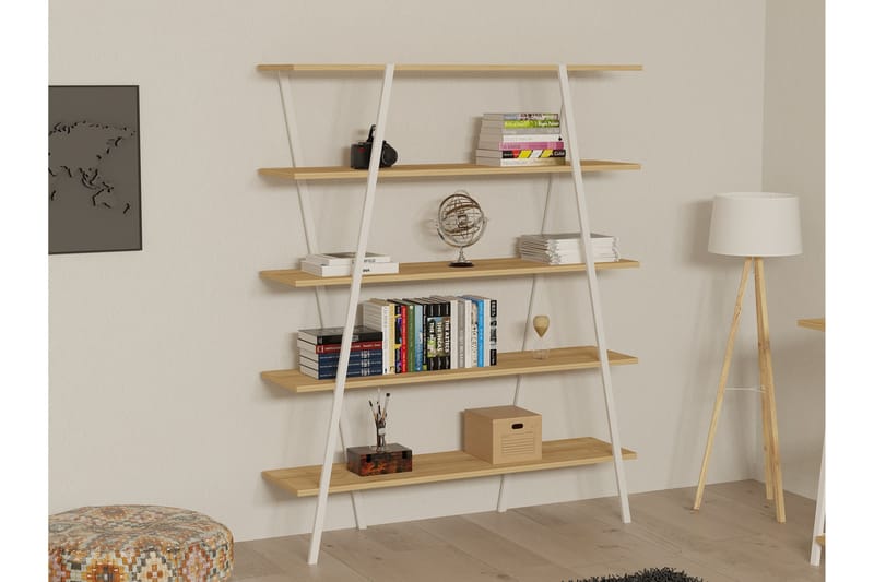 Dobra Bogreol 120 cm - Hvid - Opbevaring - Hylder & Reoler - Bogreol
