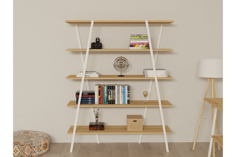 Dobra Bogreol 120 cm - Hvid - Opbevaring - Hylder & Reoler - Bogreol