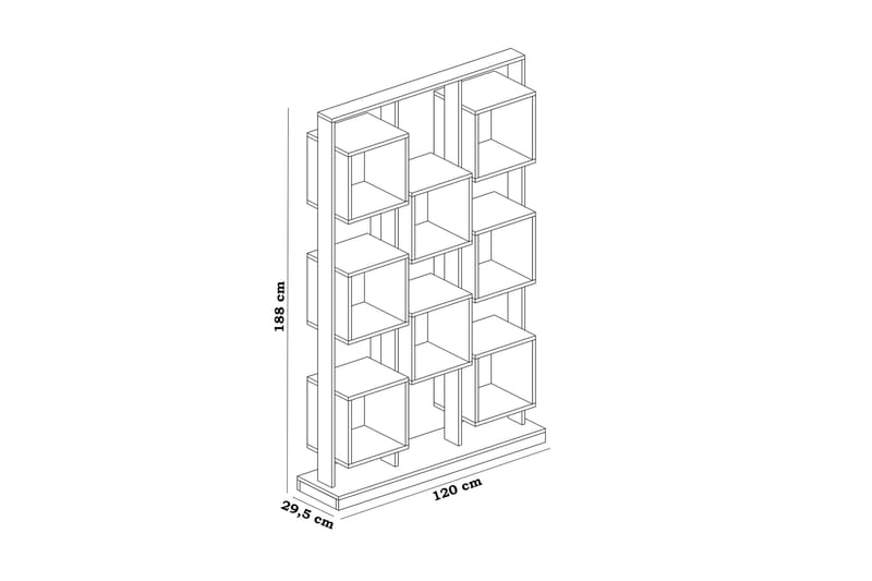 Edwars boghylde - Hvid / Sort - Opbevaring - Hylder & Reoler - Bogreol