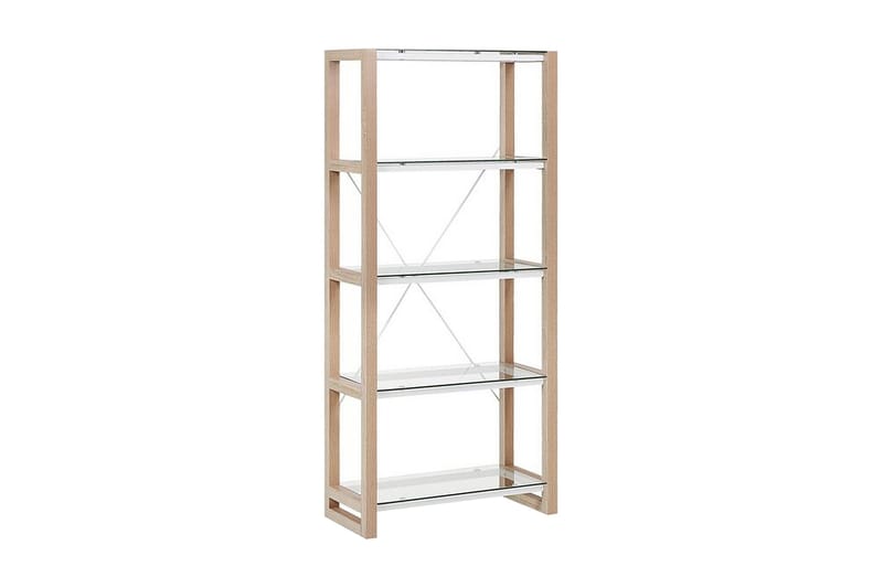 Ejenks Reol 68x30 cm, Hvid/Lyst Træ