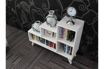 Elegancia Bogreol 106 cm i Malet Træ - Hvid - Opbevaring - Hylder & Reoler - Bogreol