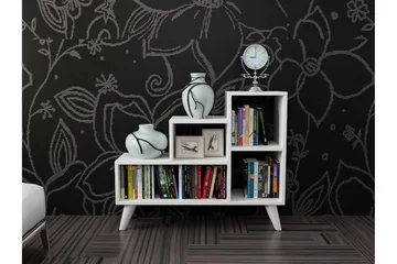 Elegancia Bogreol 106 cm i Malet Træ - Hvid - Opbevaring - Hylder & Reoler - Bogreol