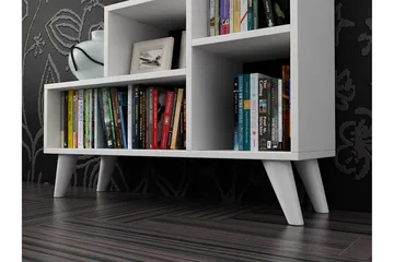 Elegancia Bogreol 106 cm i Malet Træ - Hvid - Opbevaring - Hylder & Reoler - Bogreol