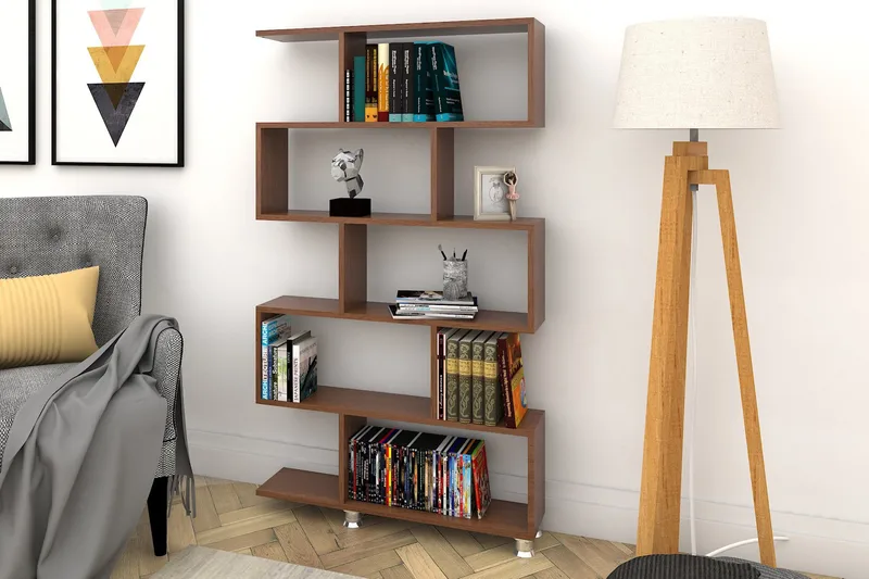 Elegancia Bogreol 90 cm i Mørkt Træ - Brun - Opbevaring - Hylder & Reoler - Bogreol