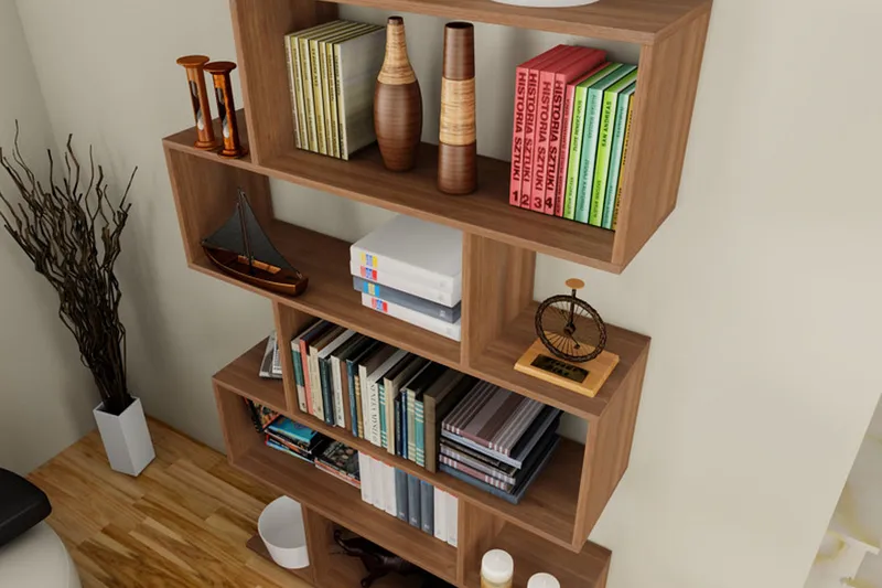 Elegancia Bogreol 90 cm i Mørkt Træ - Brun - Opbevaring - Hylder & Reoler - Bogreol