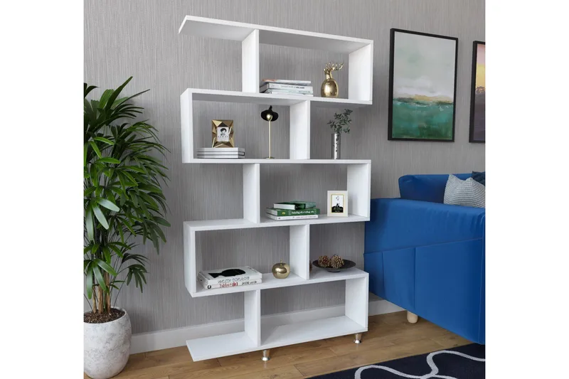 Elegancia Bogreol 90 cm i Malet Træ, Hvid