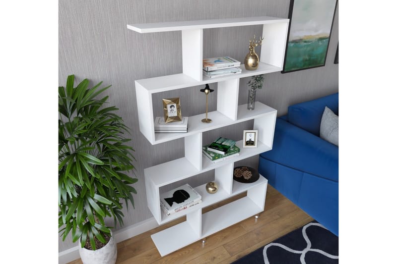 Elegancia Bogreol 90 cm i Malet Træ - Hvid - Opbevaring - Hylder & Reoler - Bogreol