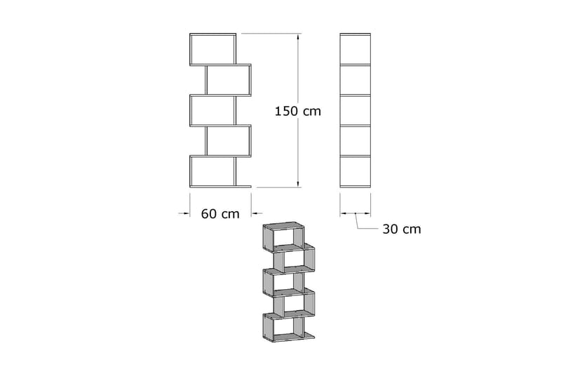 Elegancia bogreol - Hvid - Opbevaring - Hylder & Reoler - Bogreol