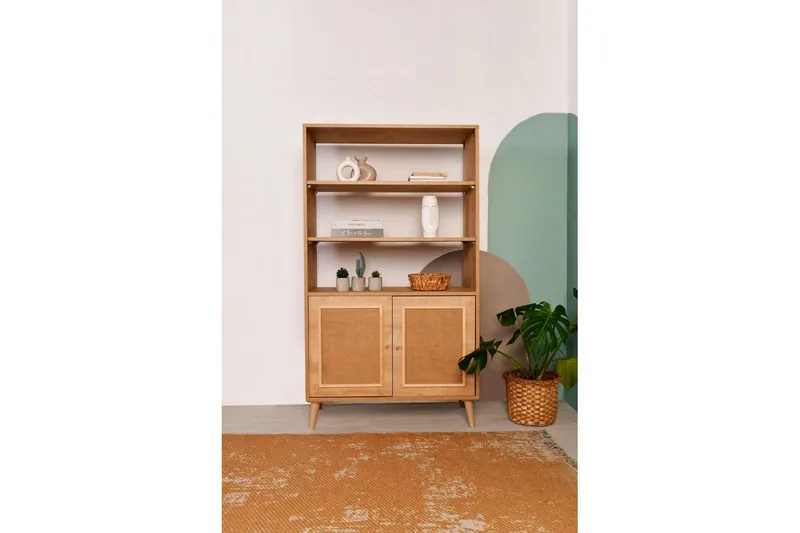 Bogreol Elili Egetræ - Brun - Opbevaring - Hylder & Reoler - Bogreol