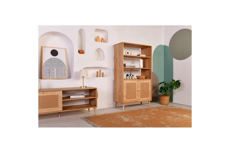 Bogreol Elili Egetræ - Brun - Opbevaring - Hylder & Reoler - Bogreol