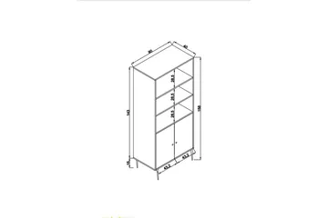 Bogreol Elili Egetræ - Brun - Opbevaring - Hylder & Reoler - Bogreol