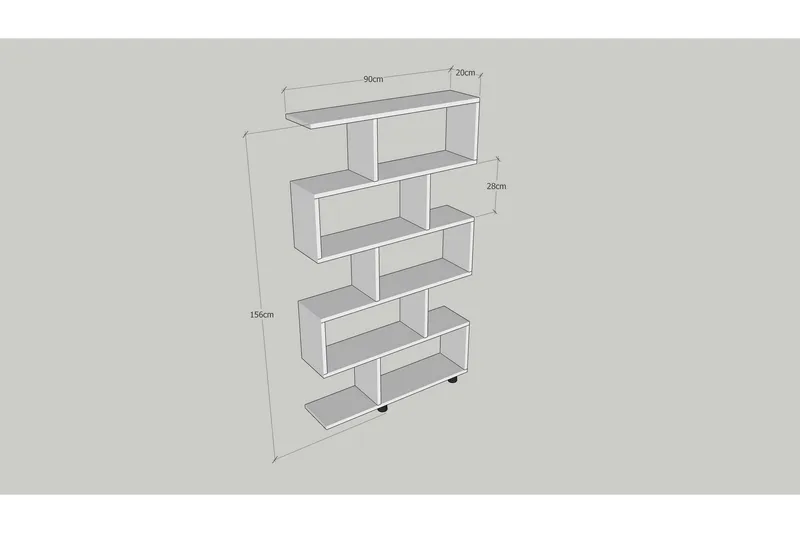 Elrasmo bogreol - Hvid - Opbevaring - Hylder & Reoler - Bogreol
