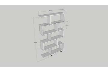 Elrasmo Reol 156x20 cm 5 Hylder - Natur - Opbevaring - Hylder & Reoler - Bogreol