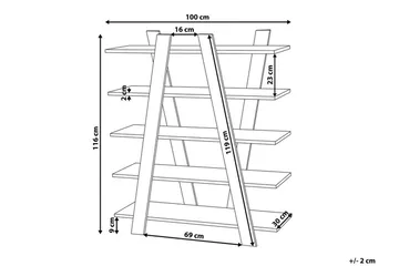 Escalante Bogreol 100 cm i Valnød - Brun - Opbevaring - Hylder & Reoler - Bogreol