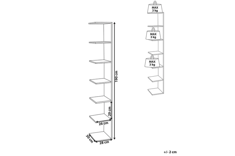Bogreol Eston Hvid - Hvid - Opbevaring - Hylder & Reoler - Bogreol