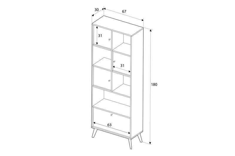 Bogreol Felyra Flerfarvet - Multifarvet - Opbevaring - Hylder & Reoler - Bogreol