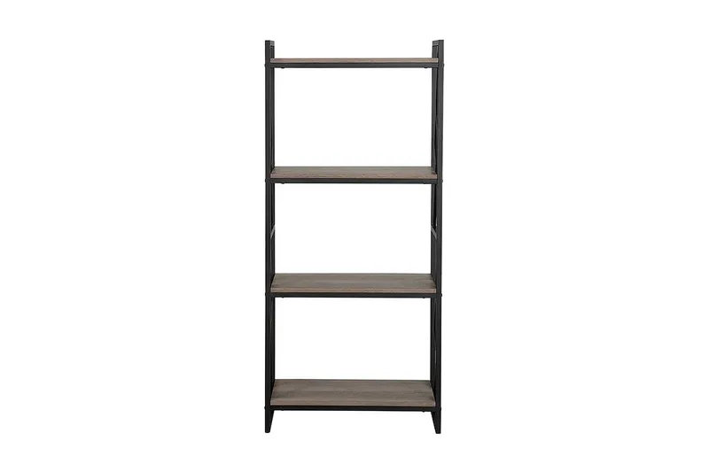 Forres Bogreol 64 cm i Mørkt Træ, Gråbrun