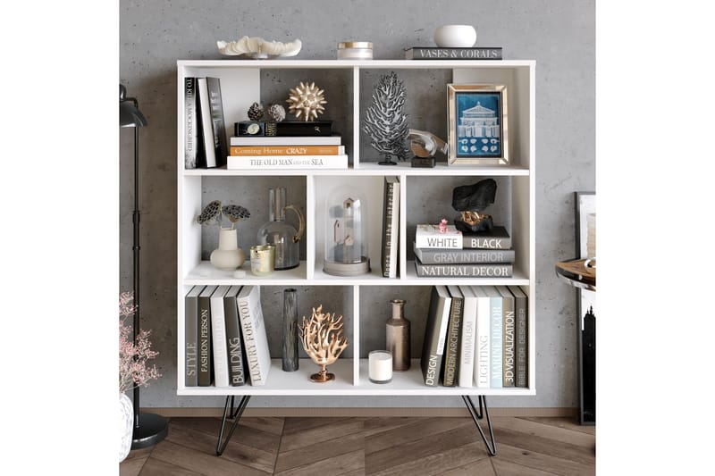 Frascone Reol 120x30 cm 4 Hylder - Hvid - Opbevaring - Hylder & Reoler - Bogreol