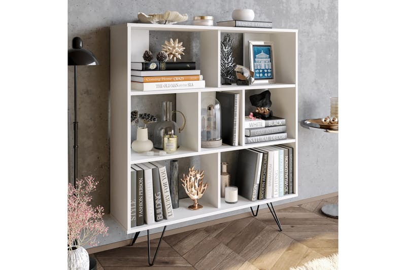 Frascone Reol 120x30 cm 4 Hylder - Hvid - Opbevaring - Hylder & Reoler - Bogreol