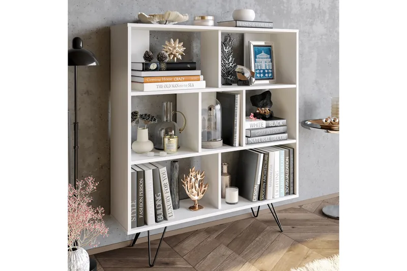 Frascone Reol 120x30 cm 4 Hylder - Hvid - Opbevaring - Hylder & Reoler - Bogreol