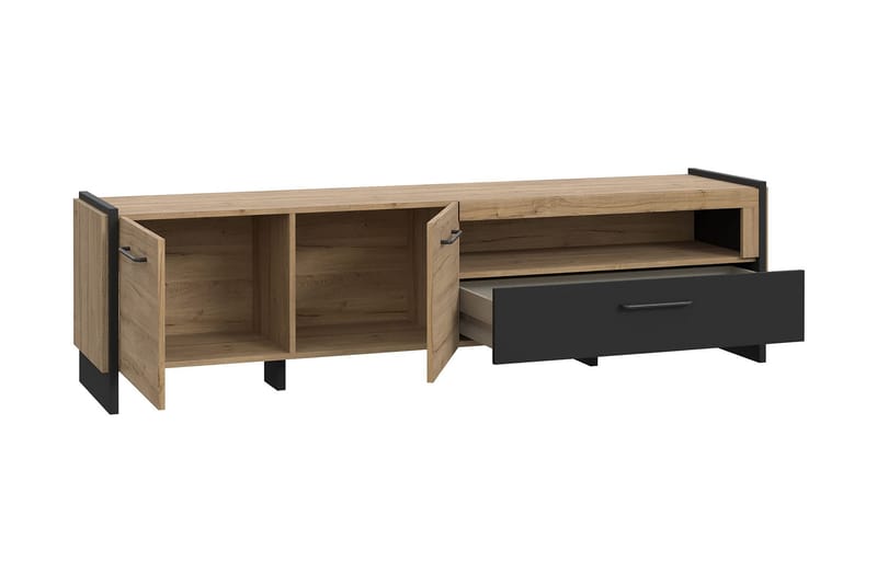 Gevgelija Bogreol 41x187 cm - Brun/Sort - Opbevaring - Hylder & Reoler - Bogreol