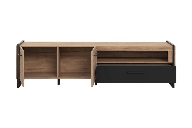 Gevgelija Bogreol 41x187 cm - Brun/Sort - Opbevaring - Hylder & Reoler - Bogreol