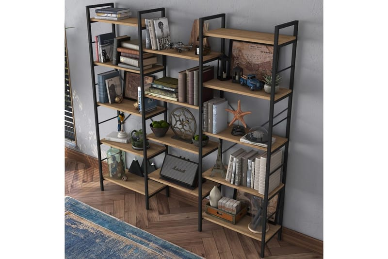 Bogreol Goldmere Valnød / Sort - Brun/Sort - Opbevaring - Hylder & Reoler - Bogreol