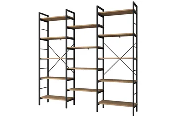Bogreol Goldmere Valnød / Sort - Brun/Sort - Opbevaring - Hylder & Reoler - Bogreol