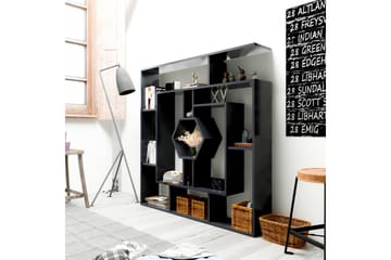 Højde bogreol 134 cm - Sort - Opbevaring - Hylder & Reoler - Bogreol